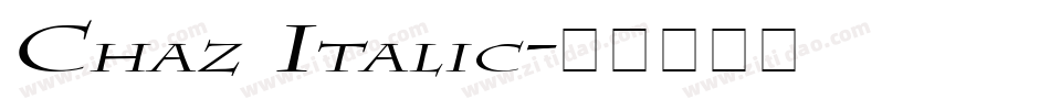 Chaz Italic字体转换